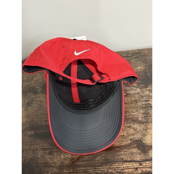 Nike Golf Dri-Fit Legacy 91 Hat Cap Dri Fit Light Adjustable Strapback Red - Picture 5 of 7